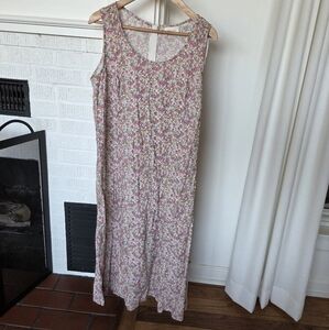 Vintage Mosaic Sleeveless Floral Print Maxi Dress Size 18WP